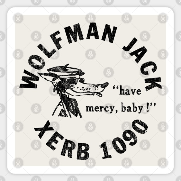 Wolfman Jack Rock Radio Sticker by DrumRollDesigns